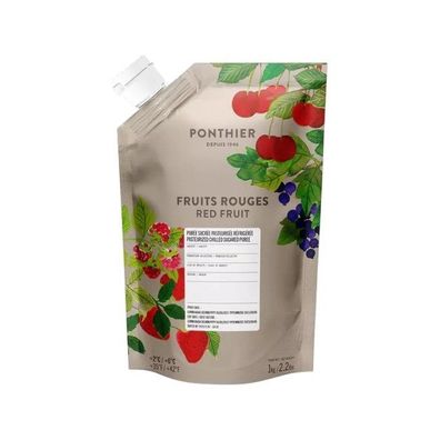 Ponthier Rote Früchte Fruchtpüree 1kg Premium Beerenpüree 90% Frankreich Serbien