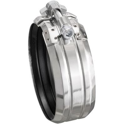 OHA-Rabbit-Verbinder für Guss-Rohre DN 125, Edelstahl W2, EPDM (360)