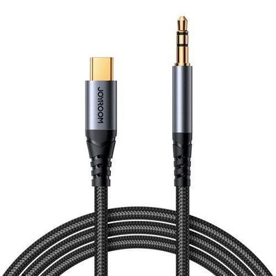 Joyroom SY-A07 Audio Übertragungskabel 3,5 mm Klinke auf USB-C 1,2 m - Schwarz