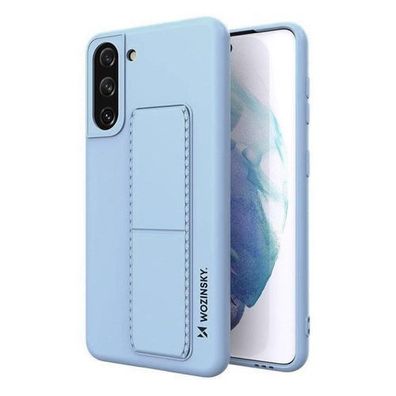 Wozinsky Silikon-Schutzhülle mit Ständer für Samsung Galaxy S21+ 5G, Hellblau