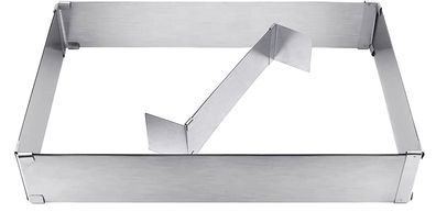 Backrahmen Verstellbar Edelstahl Backform Rechteckig Tortenring #Y91-1146