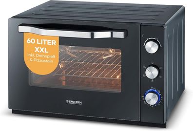 Severin TO 2073 XXL Back Toastofen mit Umluftfunktion 60L 2200 Watt #Y89-1399