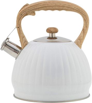 Wasserkocher mit Pfeifkessel 3,5 L Retro alle Herdarten Wasserkessel #Y100-524
