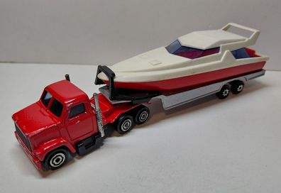 Modellauto Majorette 1:100 No.321 GMC Brigadier mit Yacht