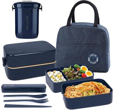 Bento Box Erwachsene Kinder Tragbare Auslaufsichere Lunchbox + Tasche #Y100-802