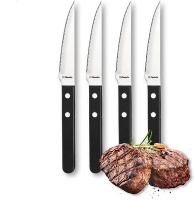Amefa Pizza 7000 Steakbesteck 4 x Steakmesser Messer mit Wellenschliff #Y68-675