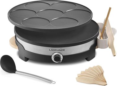 Lagrange Crêpes Pfanne Set 1500 Watt Crepesmaker Pfannkuchenplatte #Y87-1364