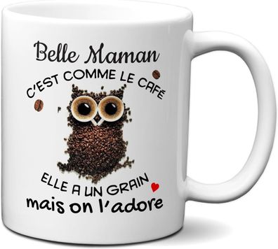 Kaffeetasse Tasse Belle Maman C'est Comme le Café Geschenk #Y68-644