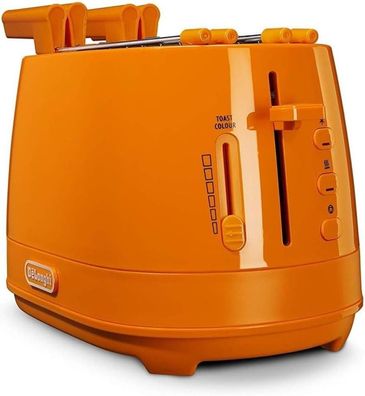 Delonghi CTLAP2203 Toaster mit Zange 550 Watt 2 Toasbrote Arancio #Y93-1103