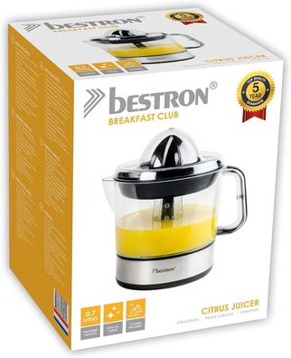 Bestron ACJ350Z Elektrische Zitrus & Orangenpresse inkl. 2 Presskegel #Y99-791