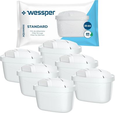 5 x Wessper Wasserfilter Kartusche Filter Aktivkohle Brita Maxtra #Y99-1035
