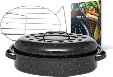 Graniteware 474 Roaster Bräter aus emailliertem Stahl Gartopf Topf #Y105-96