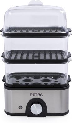 Petra PT5885VDE Elektrischer Dampfgarer 3-stufiger Gemüsedampfer #Y99-422