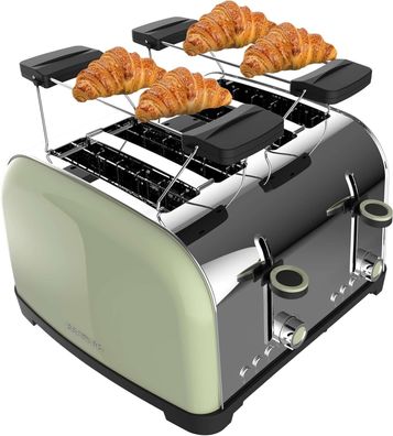 Cecotec 04830 Vertikaler Toaster Toastin' time 1700 Double Green 1700W #Y107-36