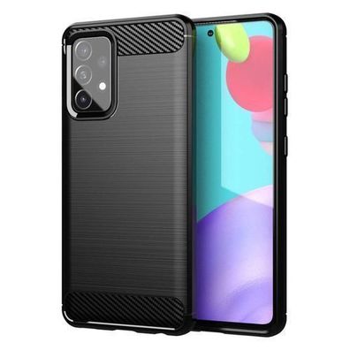 Elastische Carbonhülle für Samsung Galaxy A72 4G, schwarz
