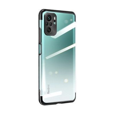 Xiaomi Redmi Note 10 5G / Poco M3 Pro Klar-Case Hülle mit Metallrahmen - Schwarz