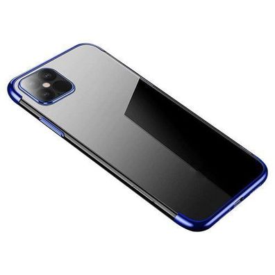 Samsung Galaxy A22 4G Schutzhülle - Klarer Silikon Gummi Case mit Metallrahmen