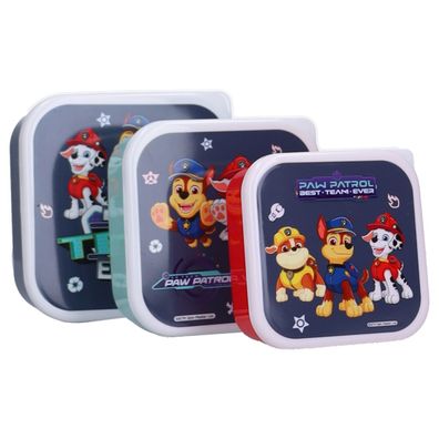 Paw Patrol Snackbox Set 3-teilig Brotdosen für Schule Freizeit und unterwegs
