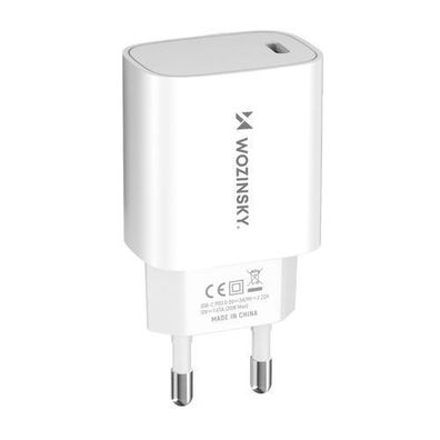 Wozinsky Netzladegerät 20W USB-C Weiß - Schnellladetechnologie für Smartphones u