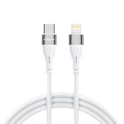 Wozinsky Premium Lightning auf USB-C Kabel, 27W, 1m - Weiss, High-Speed Ladeleist