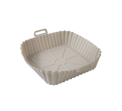 2-tlg. Silikonform für Heißluftfritteusen - 21 x 19,5 x 6 cm, Antihaft & Lebensmit