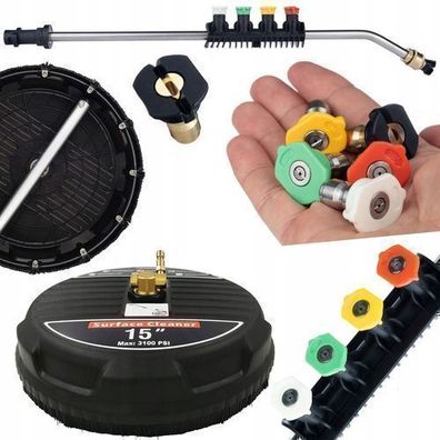 Rosfix Set Terrassenreiniger 15" + Lanze 1/4" mit 5 Düsen | 160 bar 60°C