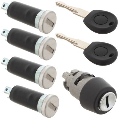 VW Transporter T4 90-03 Zündschlosseinsatz + 4x Türschlosseinsatz, 5-teiliges Set