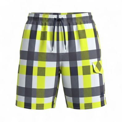Adidas Y CHECK ML Kinder Badehose Schwimm-Shorts Karomuster S16451
