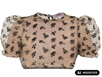 Dirndlbluse Kohlwies nude/schwarz