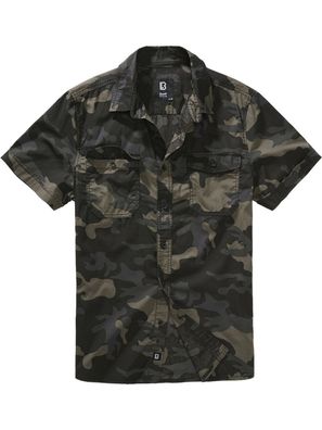 Brandit Herren Hemd Roadstar Shirt shortsleeve Darkcamo