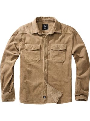 Brandit Herren Hemd Corduroy Classic Shirt Long Sleeve Camel