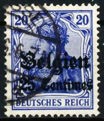 BES 1WK LP Belgien Nr 4II gestempelt X629B22