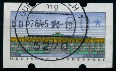 BRD ATM 1993 Nr 2-1.1-0080 zentrisch gestempelt X974582