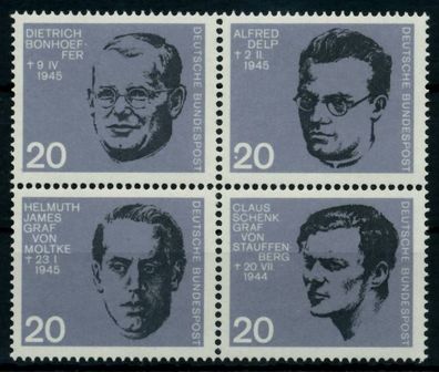 BRD ZD AUS BLOCK 3 Nr 433 + 434 + 437 + 438 postfrisch VIERER X6A48AE