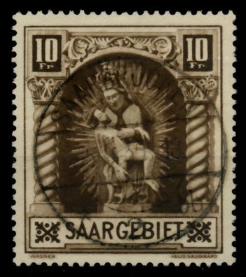Saargebiet 1925 Nr 103IV zentrisch gestempelt ATTEST X7164C6