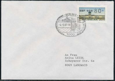BERLIN ATM 1-080 NORMAL-BRIEF EF FDC X7E4716
