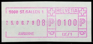 Schweiz Schalterfreistempel Nr SFS1979 ST. GALLE X7E6522