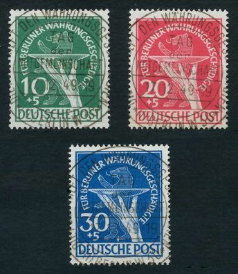 BERLIN 1949 Nr 68-70 zentrisch gestempelt gepr. X642282