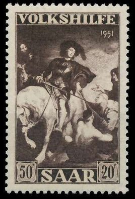 Saarland 1951 Nr 313 postfrisch X78407E