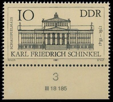 DDR 1981 Nr 2619 TeilDV postfrisch URA XABA092