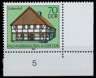 DDR 1981 Nr 2628 postfrisch ECKE-URE XABA12A