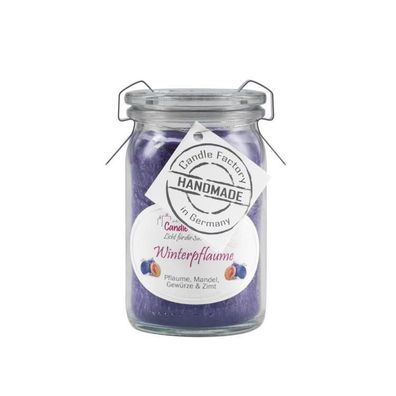 Candle Factory Baby-Jumbo Duftkerze im Weckglas, Winterpflaume, 308-066 1 St