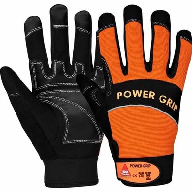 Montagehandschuhe Power Grip Größe 12 schwarz/orange Paar