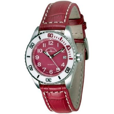 Zeno-Watch - Armbanduhr - Damen - Diver Ceramic Medium Size red - 6642-515Q-s7