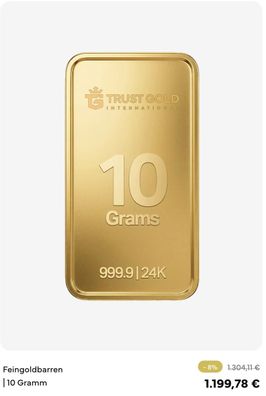 Gold Trust International 10g mit 8% Rabatt