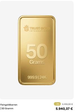 Gold Trust International 50g mit 8% Rabatt