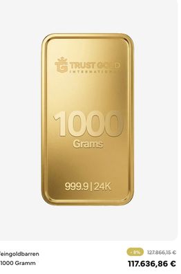 Gold Trust International 1000g mit 8% Rabatt