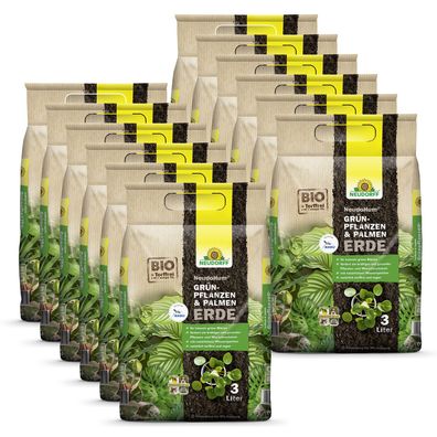 12 x Neudorff NeudoHum® Grünpflanzen- & PalmenErde, 3 Liter