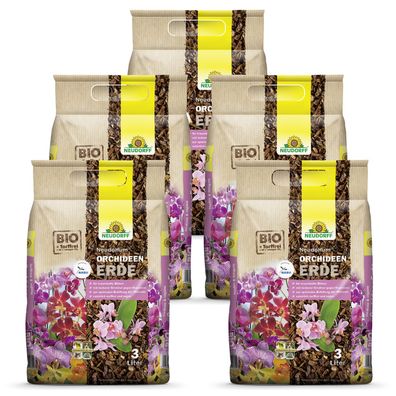 5 x Neudorff NeudoHum® OrchideenErde, 3 Liter
