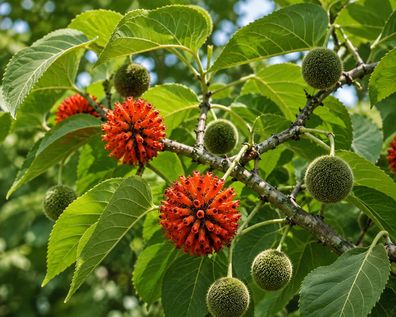 Broussonetia (Syn. Morus) papyrifera, 1000 Samen, Papiermaulbeerbaum, winterhart